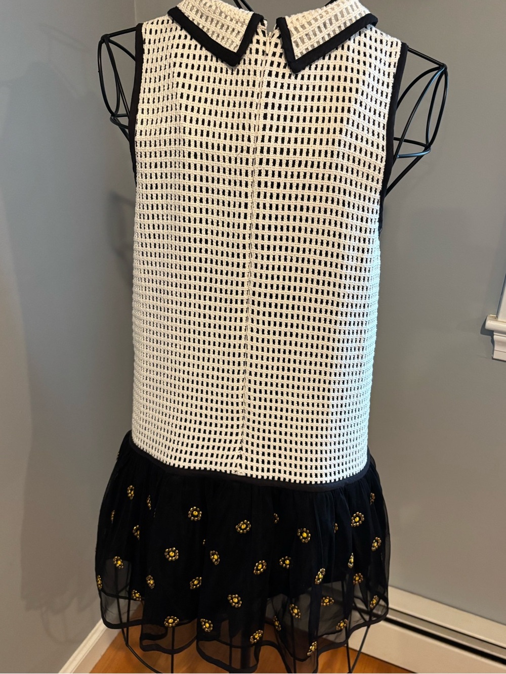 Maeve Sleeveless Embellished Drop-Waist Mini Dress - Picture 4 of 8
